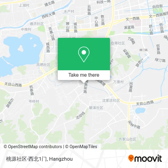 桃源社区-西北1门 map