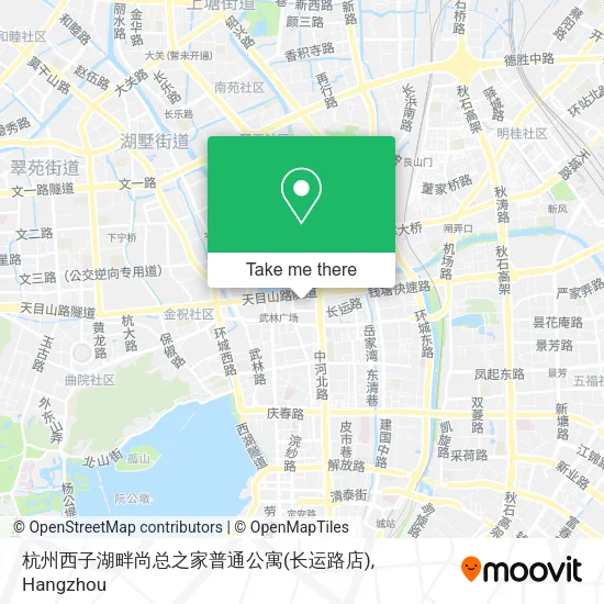杭州西子湖畔尚总之家普通公寓(长运路店) map