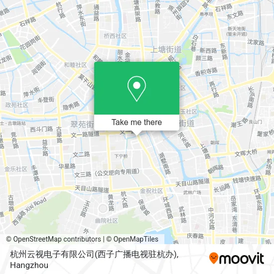 杭州云视电子有限公司(西子广播电视驻杭办) map