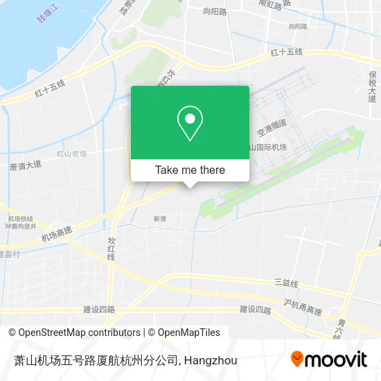 萧山机场五号路厦航杭州分公司 map