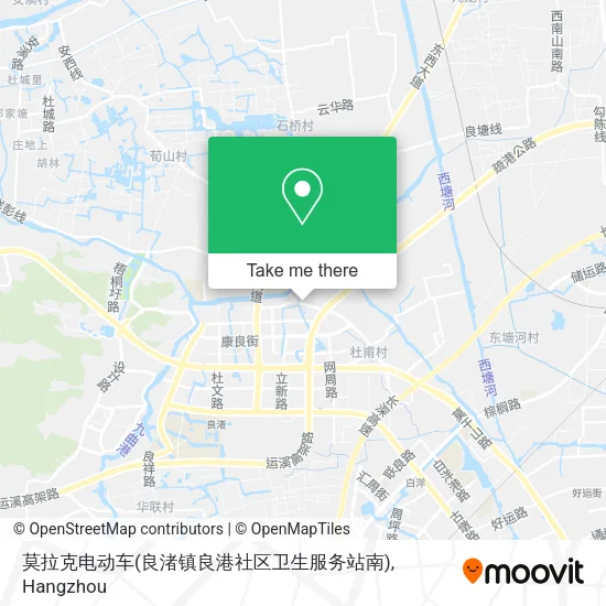 莫拉克电动车(良渚镇良港社区卫生服务站南) map
