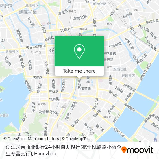 浙江民泰商业银行24小时自助银行(杭州凯旋路小微企业专营支行) map