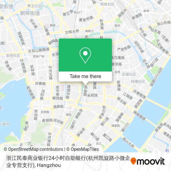 浙江民泰商业银行24小时自助银行(杭州凯旋路小微企业专营支行) map