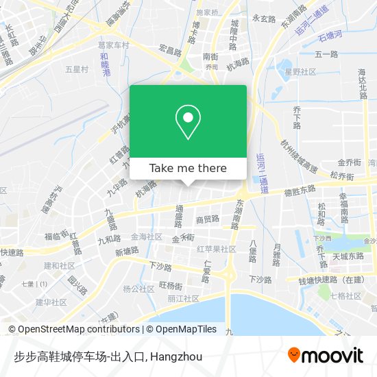 步步高鞋城停车场-出入口 map