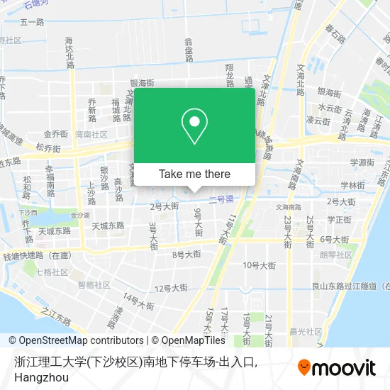 浙江理工大学(下沙校区)南地下停车场-出入口 map