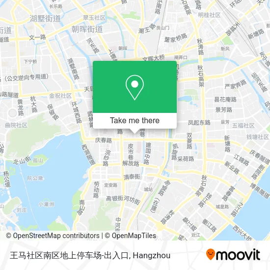 王马社区南区地上停车场-出入口 map