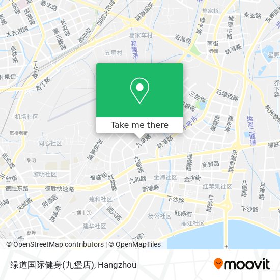 绿道国际健身(九堡店) map