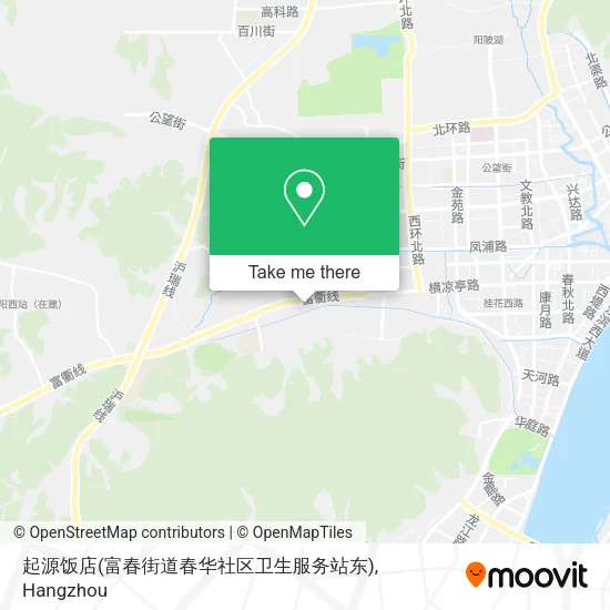 起源饭店(富春街道春华社区卫生服务站东) map