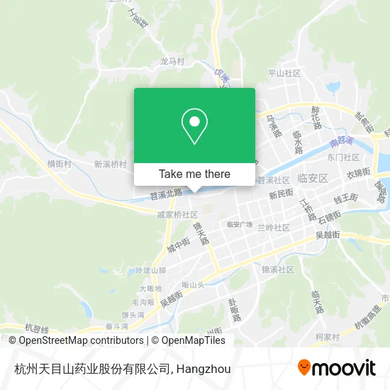 杭州天目山药业股份有限公司 map