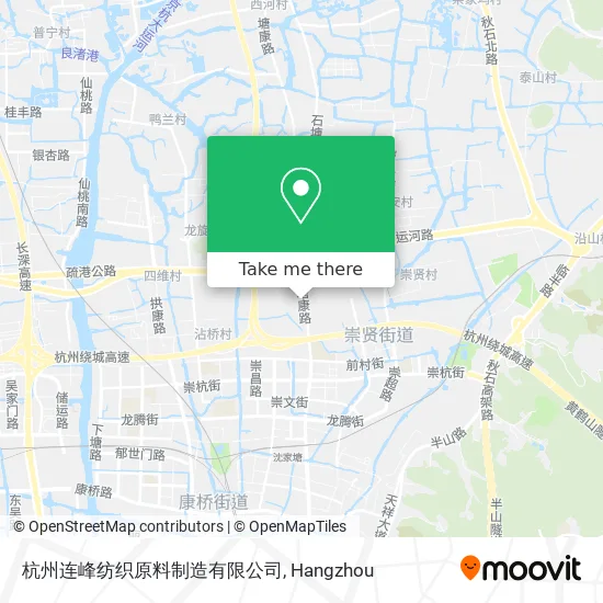 杭州连峰纺织原料制造有限公司 map