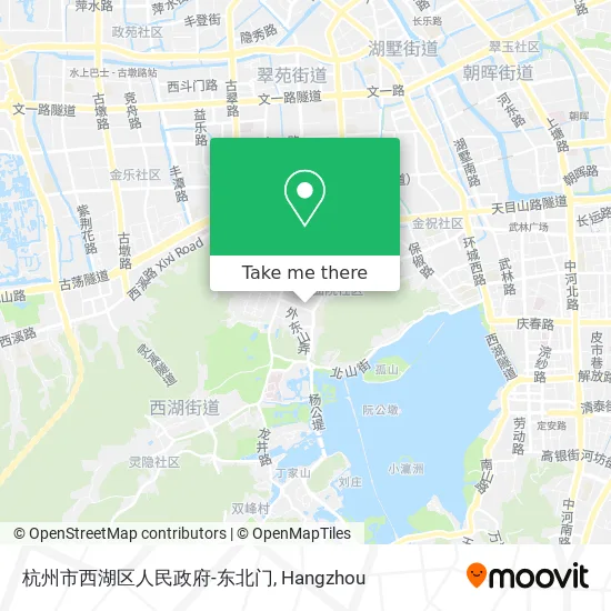 杭州市西湖区人民政府-东北门 map