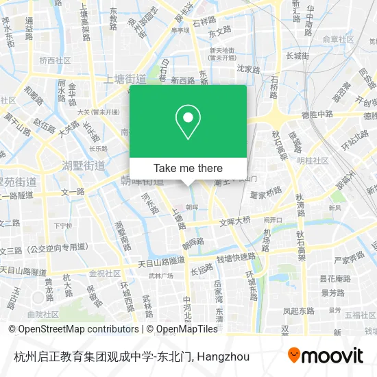 杭州启正教育集团观成中学-东北门 map