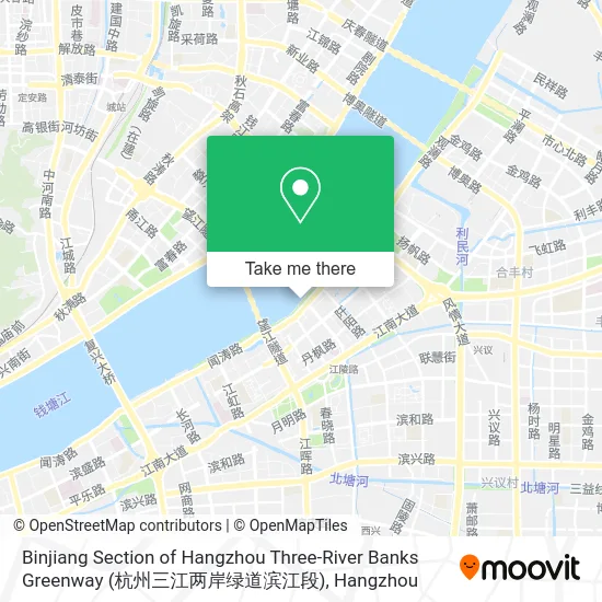 Binjiang Section of Hangzhou Three-River Banks Greenway (杭州三江两岸绿道滨江段) map