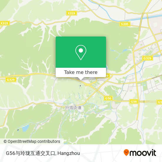 G56与玲珑互通交叉口 map