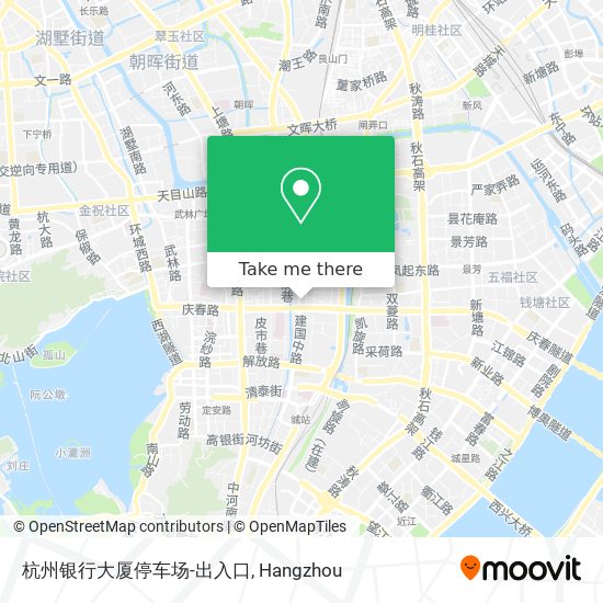 杭州银行大厦停车场-出入口 map
