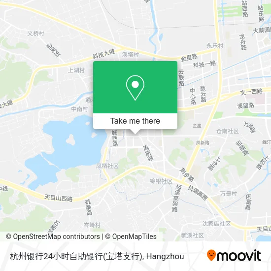 杭州银行24小时自助银行(宝塔支行) map