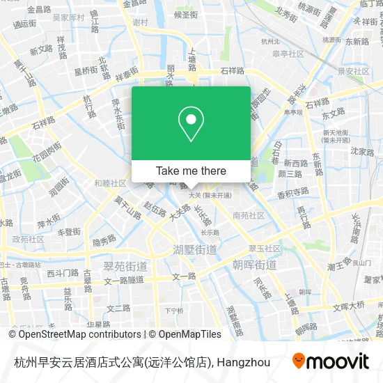杭州早安云居酒店式公寓(远洋公馆店) map