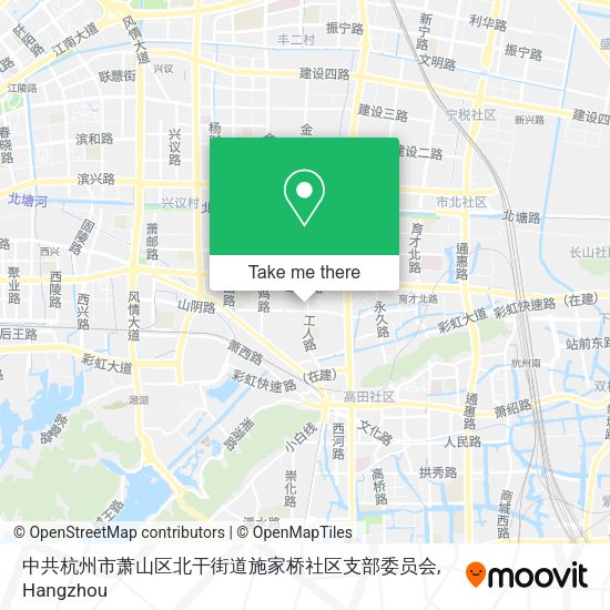 中共杭州市萧山区北干街道施家桥社区支部委员会 map