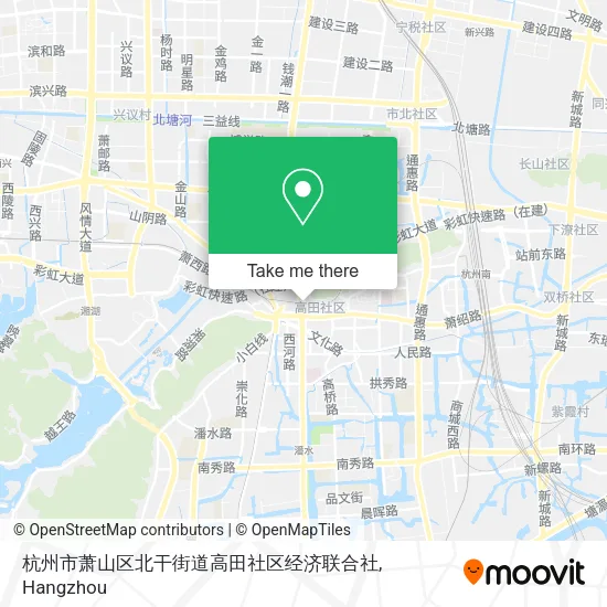 杭州市萧山区北干街道高田社区经济联合社 map