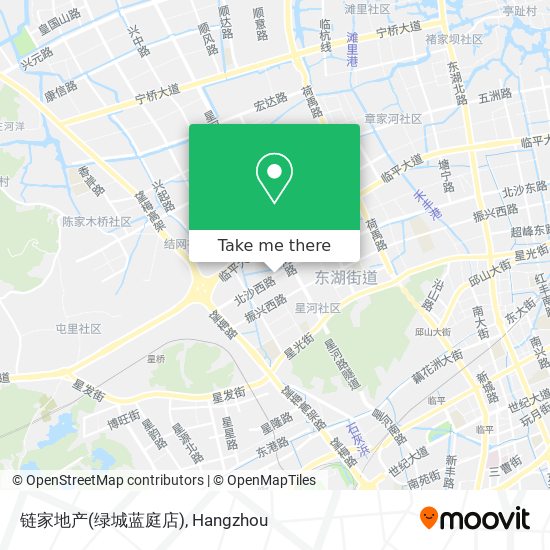 链家地产(绿城蓝庭店) map