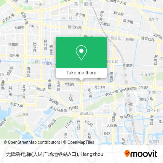 无障碍电梯(人民广场地铁站A口) map