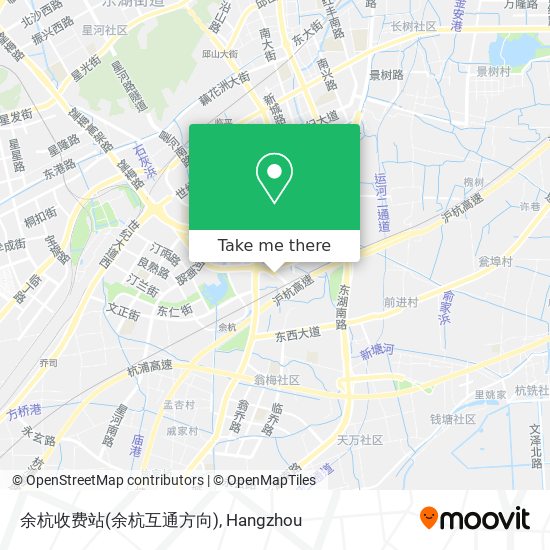 余杭收费站(余杭互通方向) map