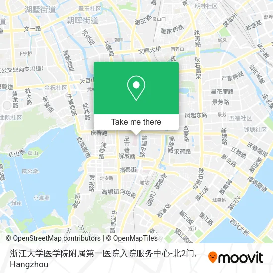 浙江大学医学院附属第一医院入院服务中心-北2门 map