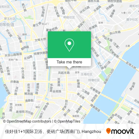 佳好佳1+1国际卫浴、瓷砖广场(西南门) map