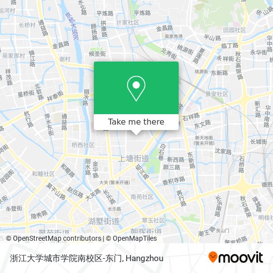 浙江大学城市学院南校区-东门 map