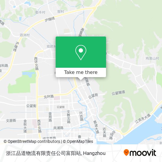 浙江品道物流有限责任公司富阳站 map