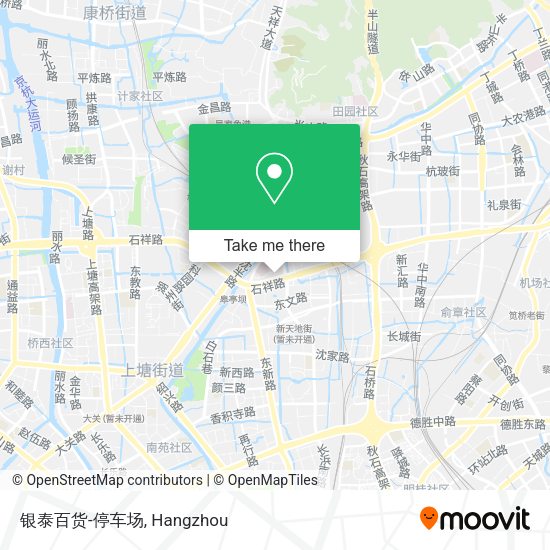 银泰百货-停车场 map
