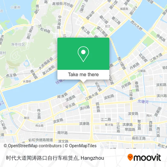 时代大道闻涛路口自行车租赁点 map
