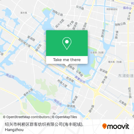 绍兴市柯桥区群客纺织有限公司(海丰呢绒) map