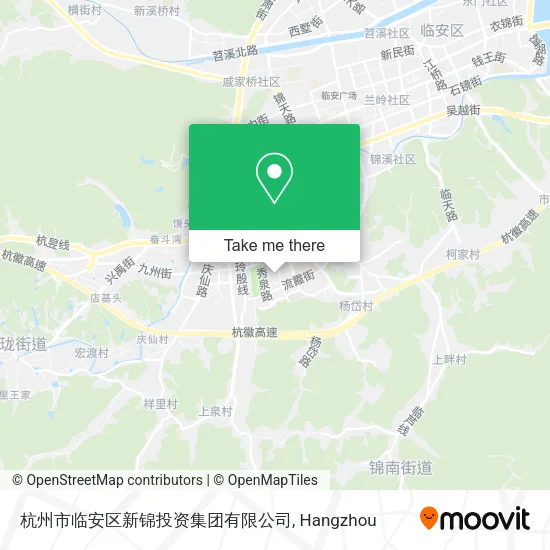 杭州市临安区新锦投资集团有限公司 map