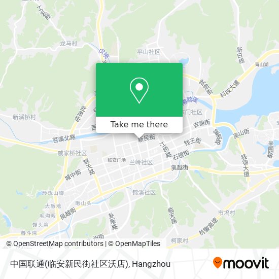 中国联通(临安新民街社区沃店) map
