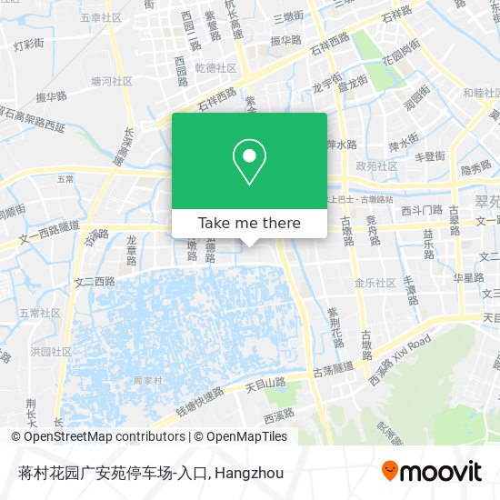 蒋村花园广安苑停车场-入口 map