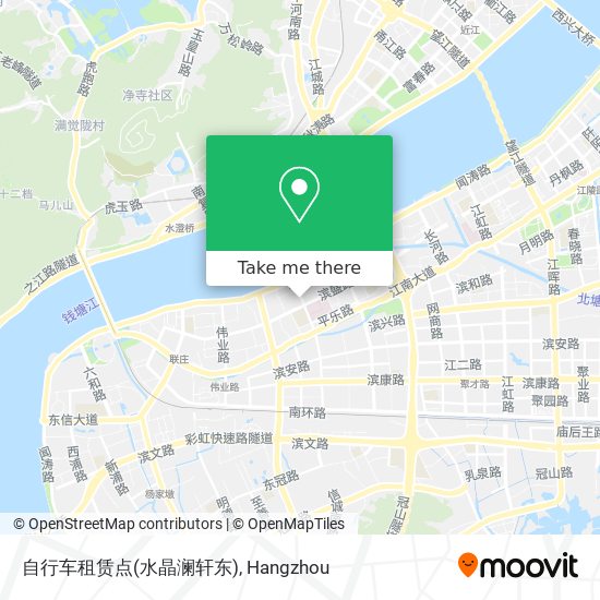 自行车租赁点(水晶澜轩东) map