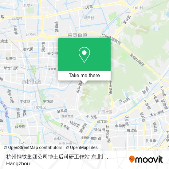 杭州钢铁集团公司博士后科研工作站-东北门 map