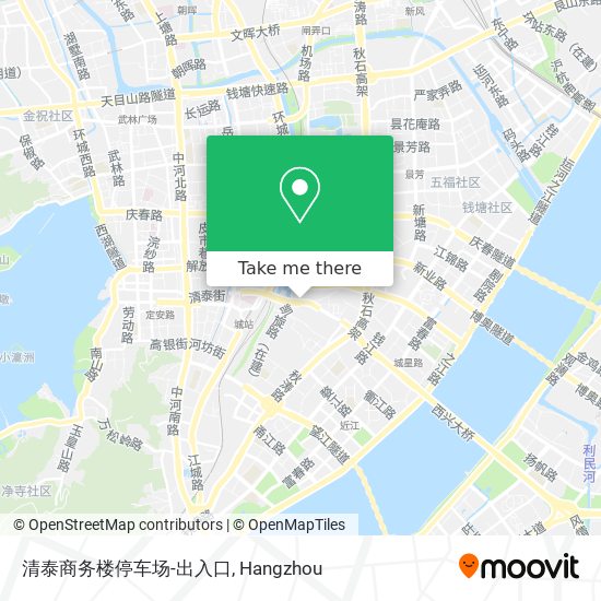 清泰商务楼停车场-出入口 map