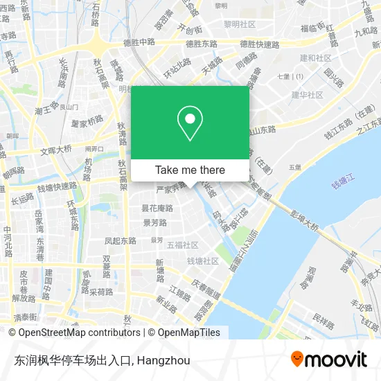 东润枫华停车场出入口 map