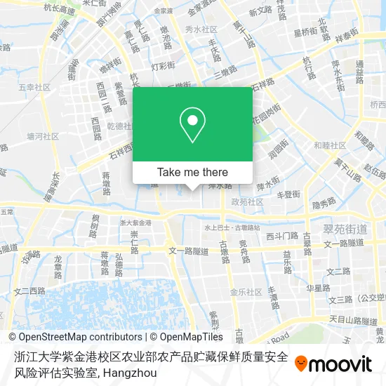 浙江大学紫金港校区农业部农产品贮藏保鲜质量安全风险评估实验室 map