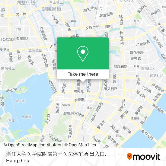 浙江大学医学院附属第一医院停车场-出入口 map