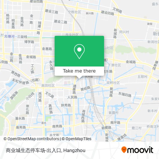 商业城生态停车场-出入口 map
