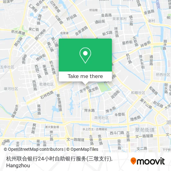 杭州联合银行24小时自助银行服务(三墩支行) map