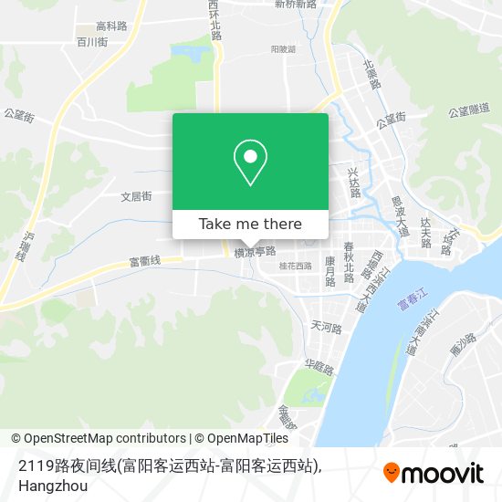 2119路夜间线(富阳客运西站-富阳客运西站) map