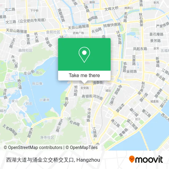 西湖大道与涌金立交桥交叉口 map