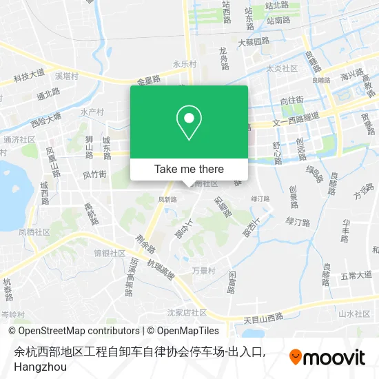余杭西部地区工程自卸车自律协会停车场-出入口 map