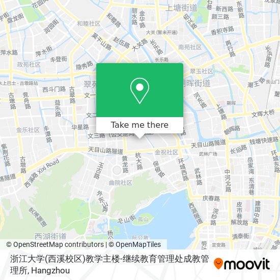 浙江大学(西溪校区)教学主楼-继续教育管理处成教管理所 map