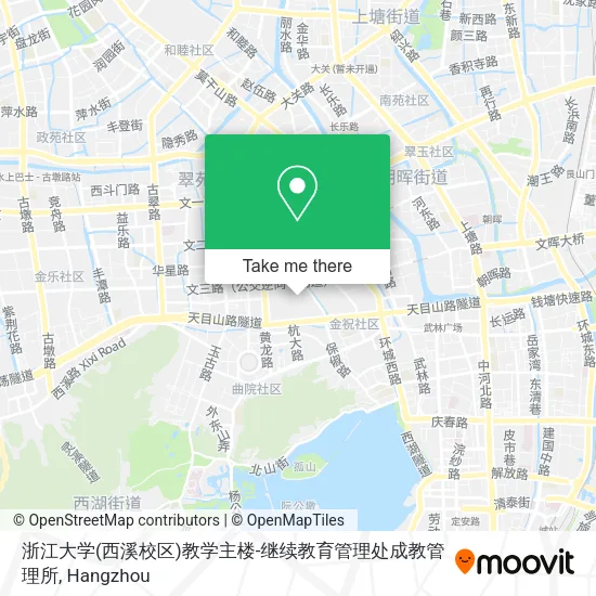 浙江大学(西溪校区)教学主楼-继续教育管理处成教管理所 map