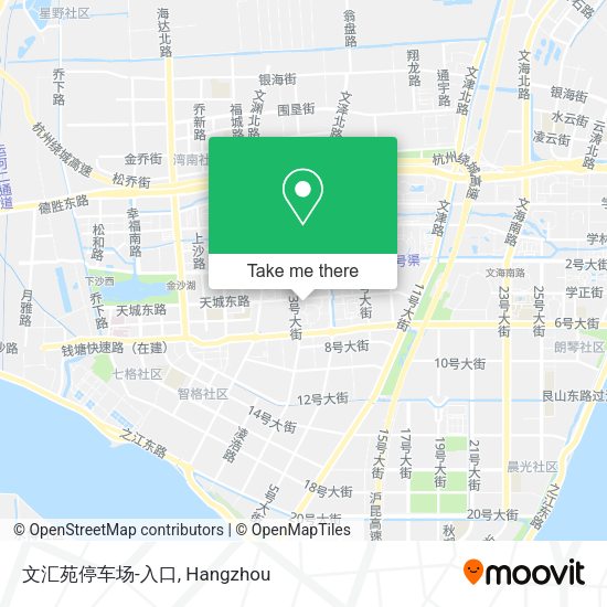 文汇苑停车场-入口 map
